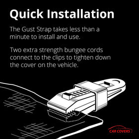 AllGuard bungee hook attached to car demonstrating quick secure connection
