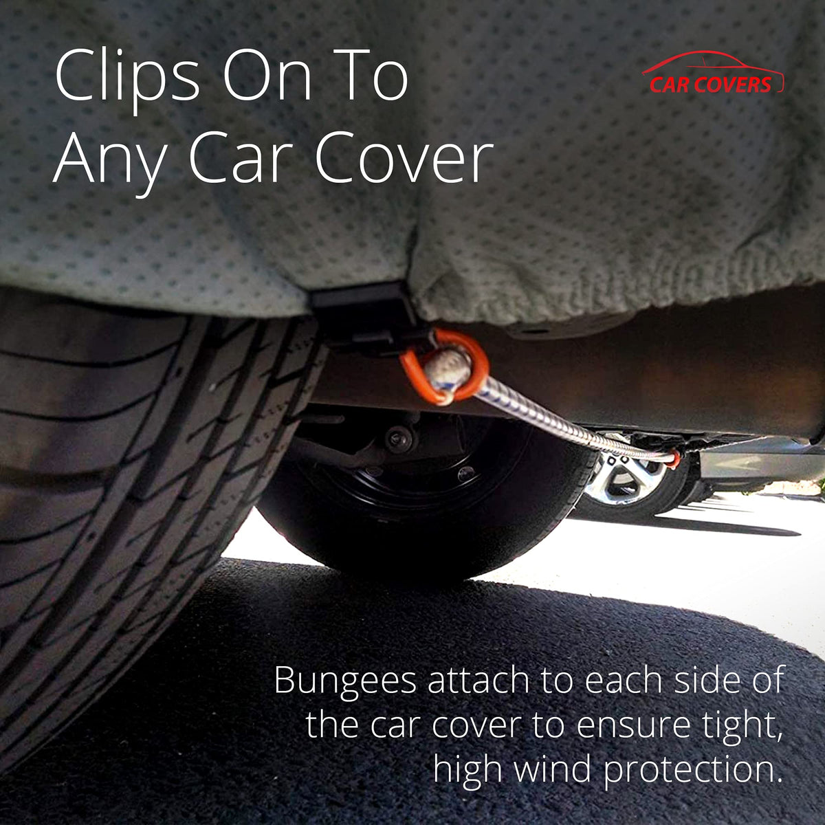 AllGuard installed on sedan outdoors showing cover stability in wind