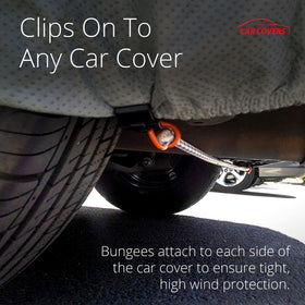 AllGuard installed on sedan outdoors showing cover stability in wind