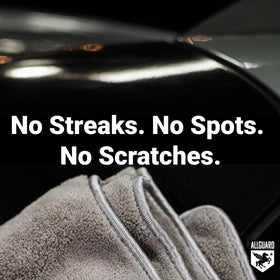 AllGuard towel drying car hood delivering scratch-free water removal