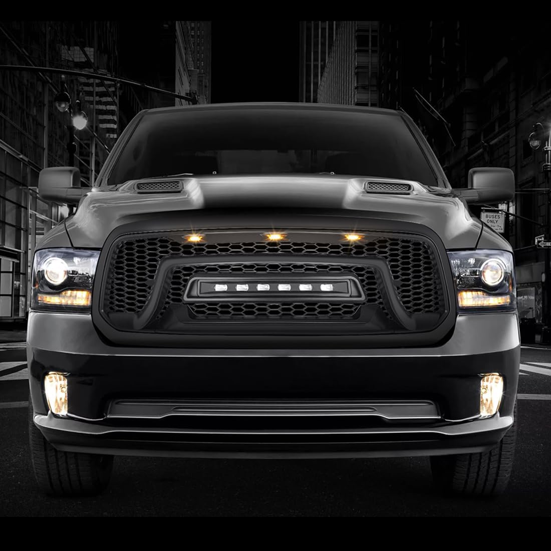 Allinoneparts bumper-to-grille close fit demonstrating clean integration and finished appearance