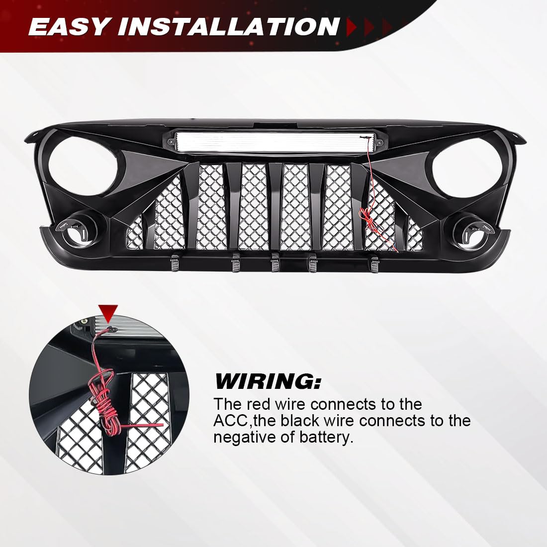 Allinoneparts installed on Jeep frontal view showing finished appearance and cohesive upgrade benefit
