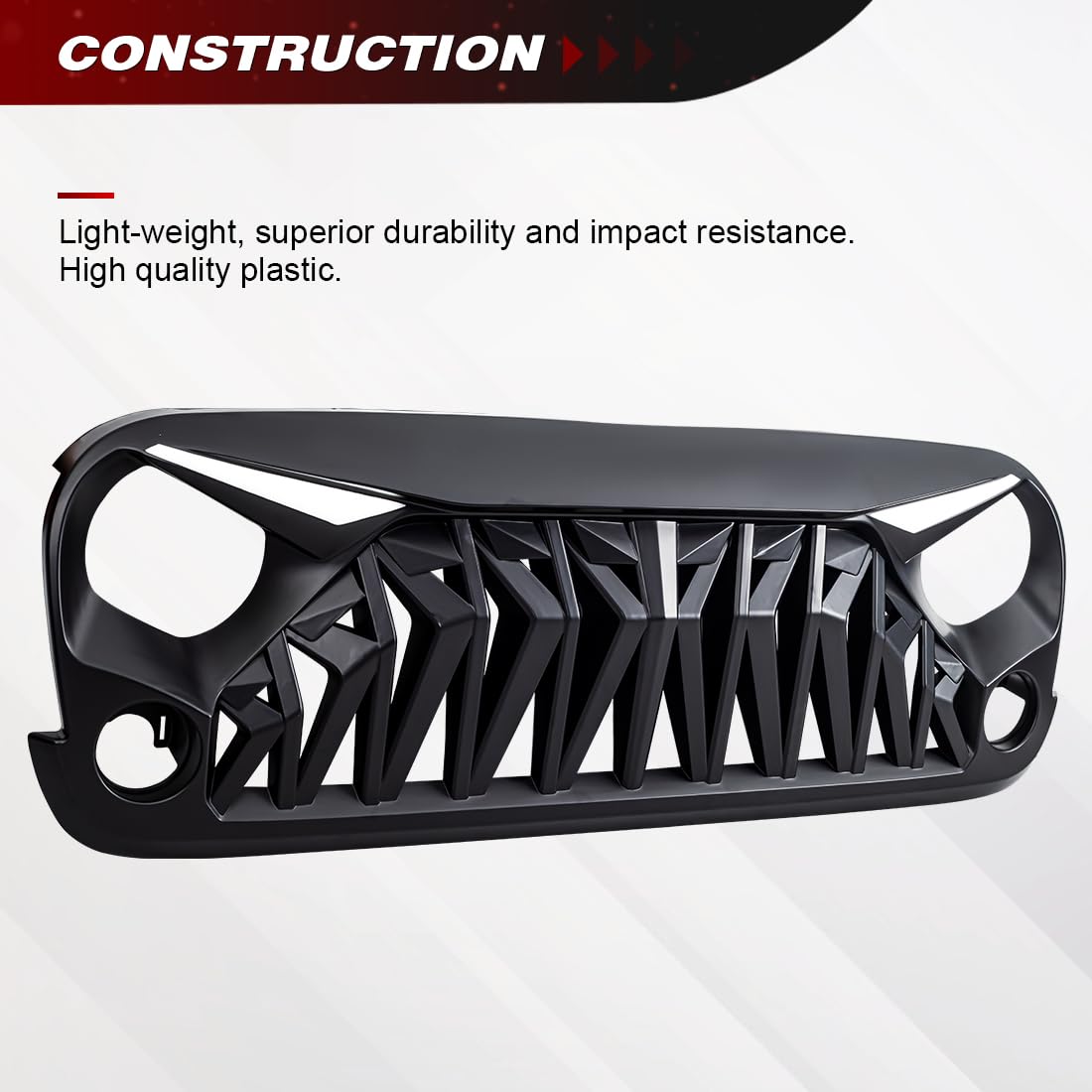 Allinoneparts integrated LED eye-brow light bar detail improves visibility