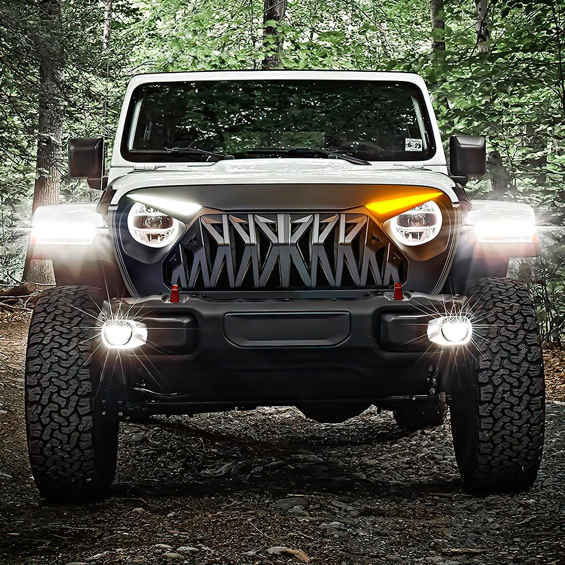 Allinoneparts grille held by hand for scale demonstrating compact, lightweight design