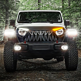 Allinoneparts grille held by hand for scale demonstrating compact, lightweight design