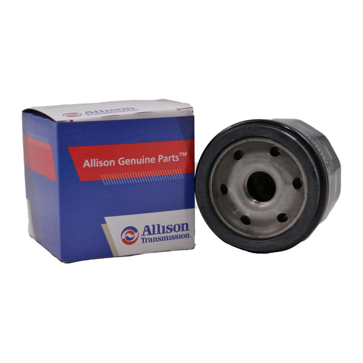 Allison filter in-use during service showing easy spin-on installation for faster maintenance