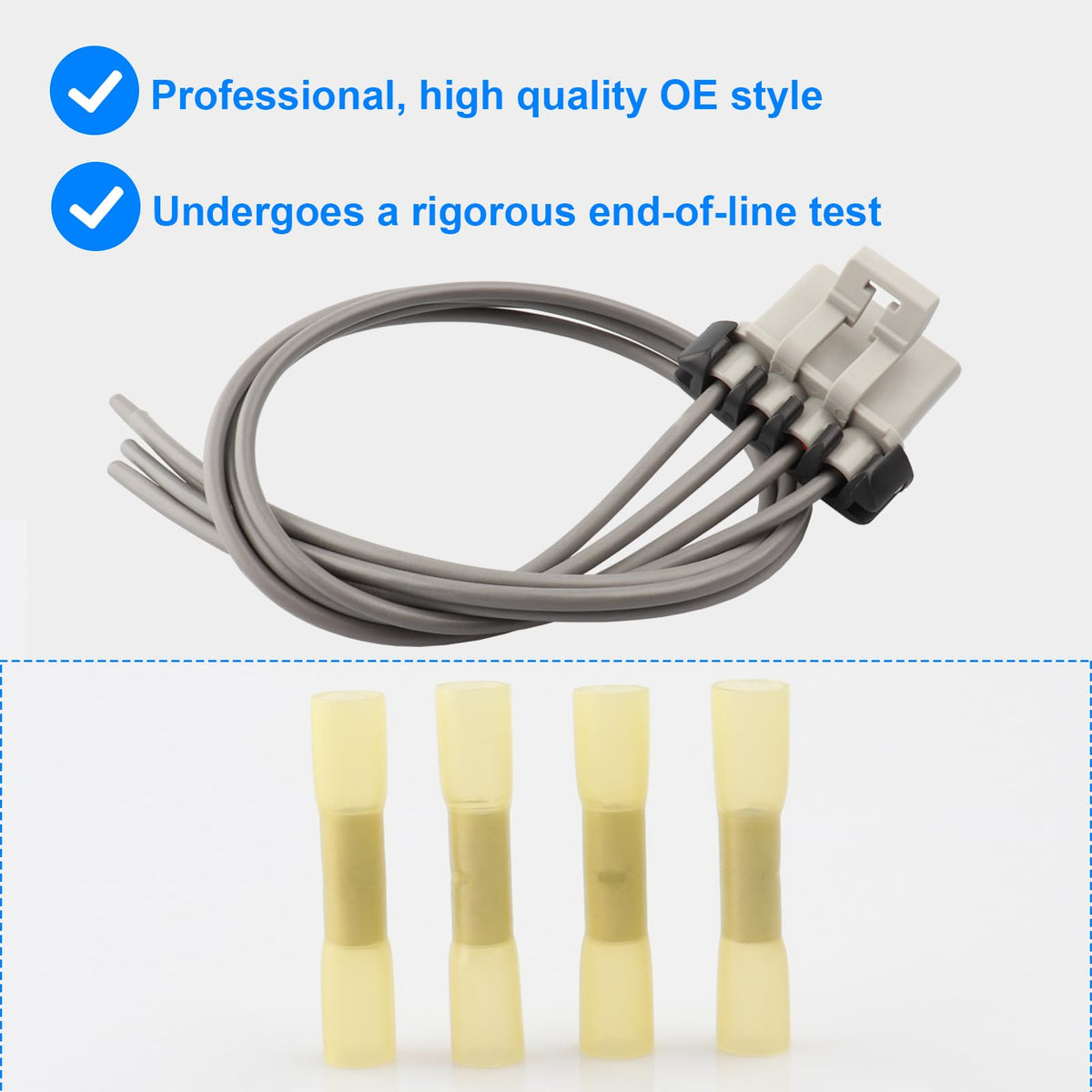 Allmotorparts resistor beside ruler showing compact size for easy replacement and accurate fit