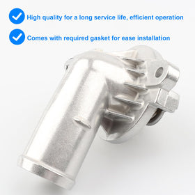 Allmotorparts thermostat housing mating surface closeup showing sealing surface for reliable leak prevention