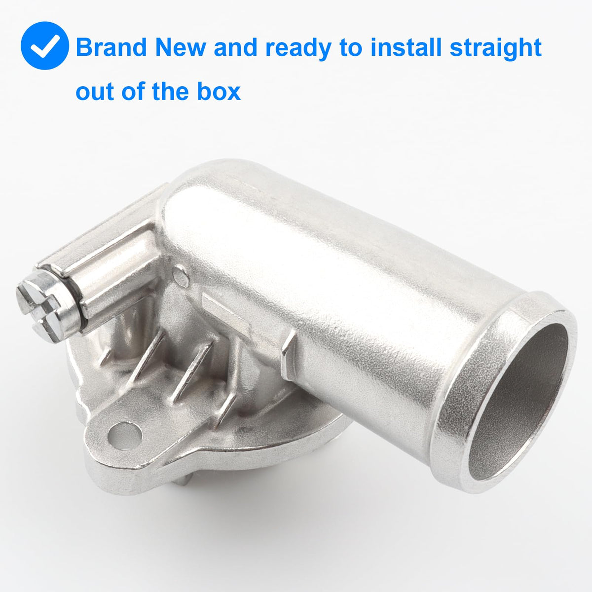 Allmotorparts thermostat housing packaging and label ready-to-install with clear part identification benefit