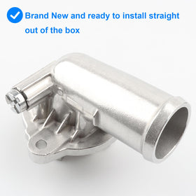 Allmotorparts thermostat housing packaging and label ready-to-install with clear part identification benefit
