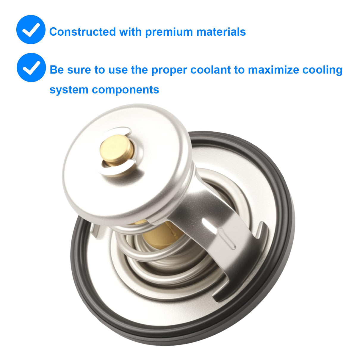 Allmotorparts thermostat channel spring frame detail illustrating durable corrosion-resistant construction
