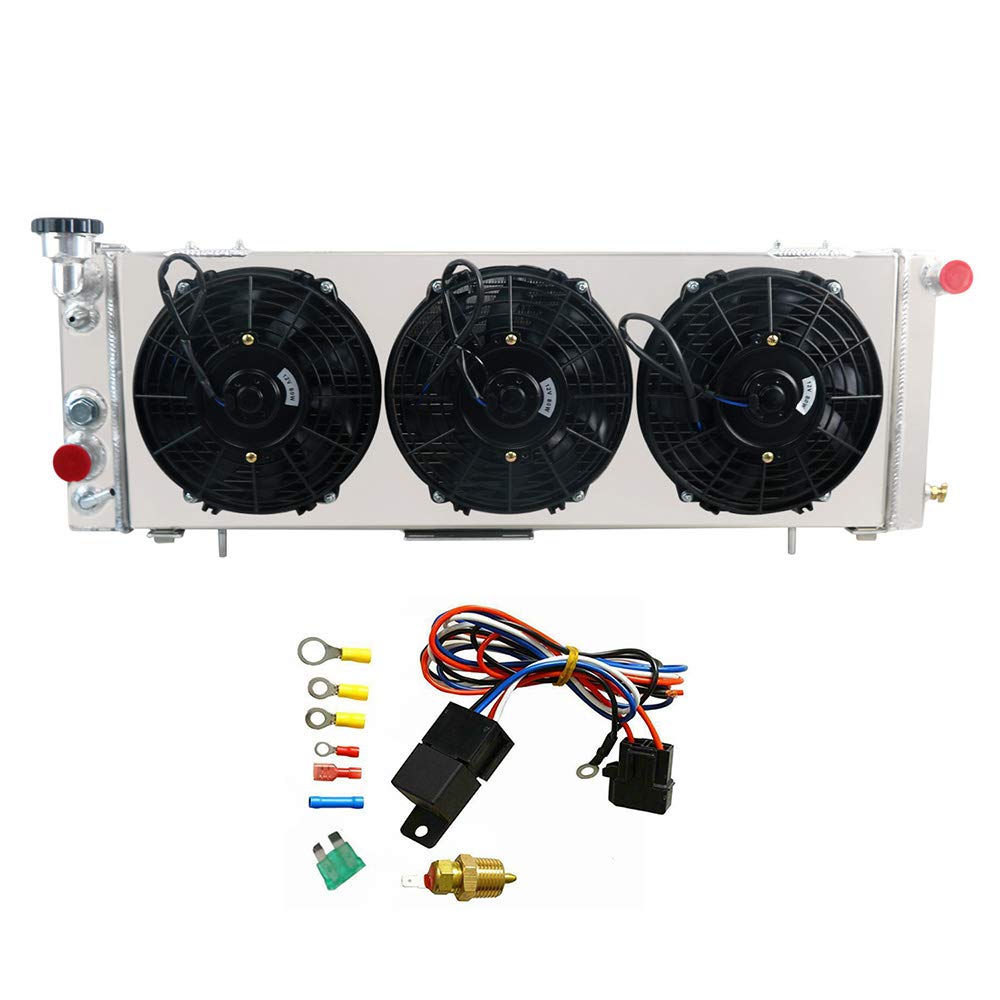 AW ALLOYWORKS radiator front view showing durable aluminum construction and improved cooling