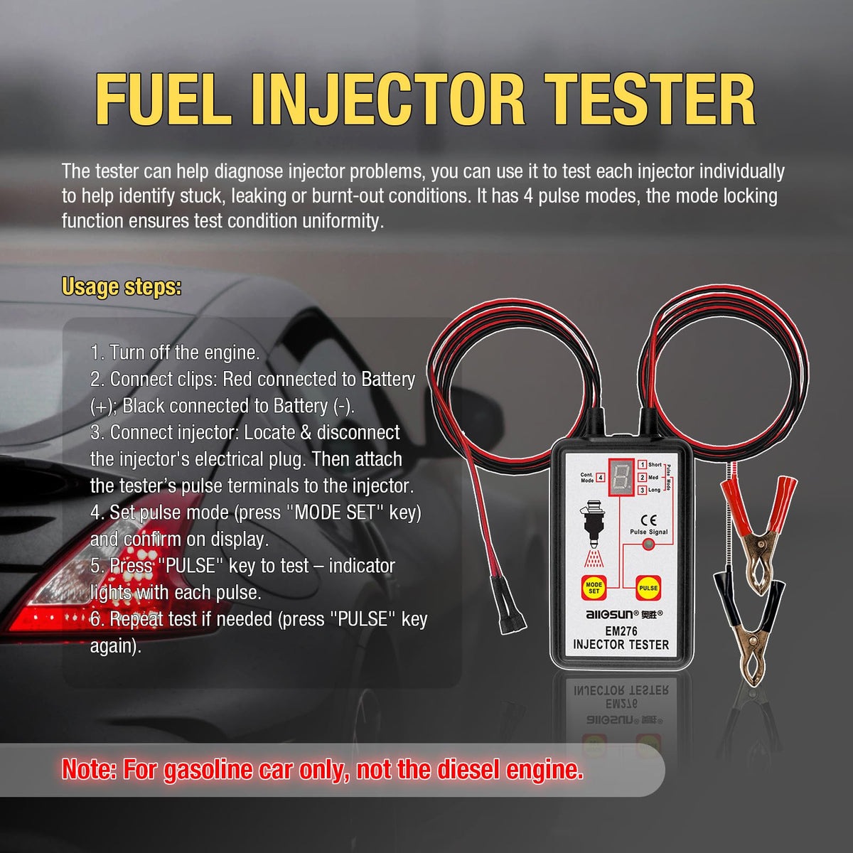 allsun em276set silicone-insulated leads with alligator clips for secure connection