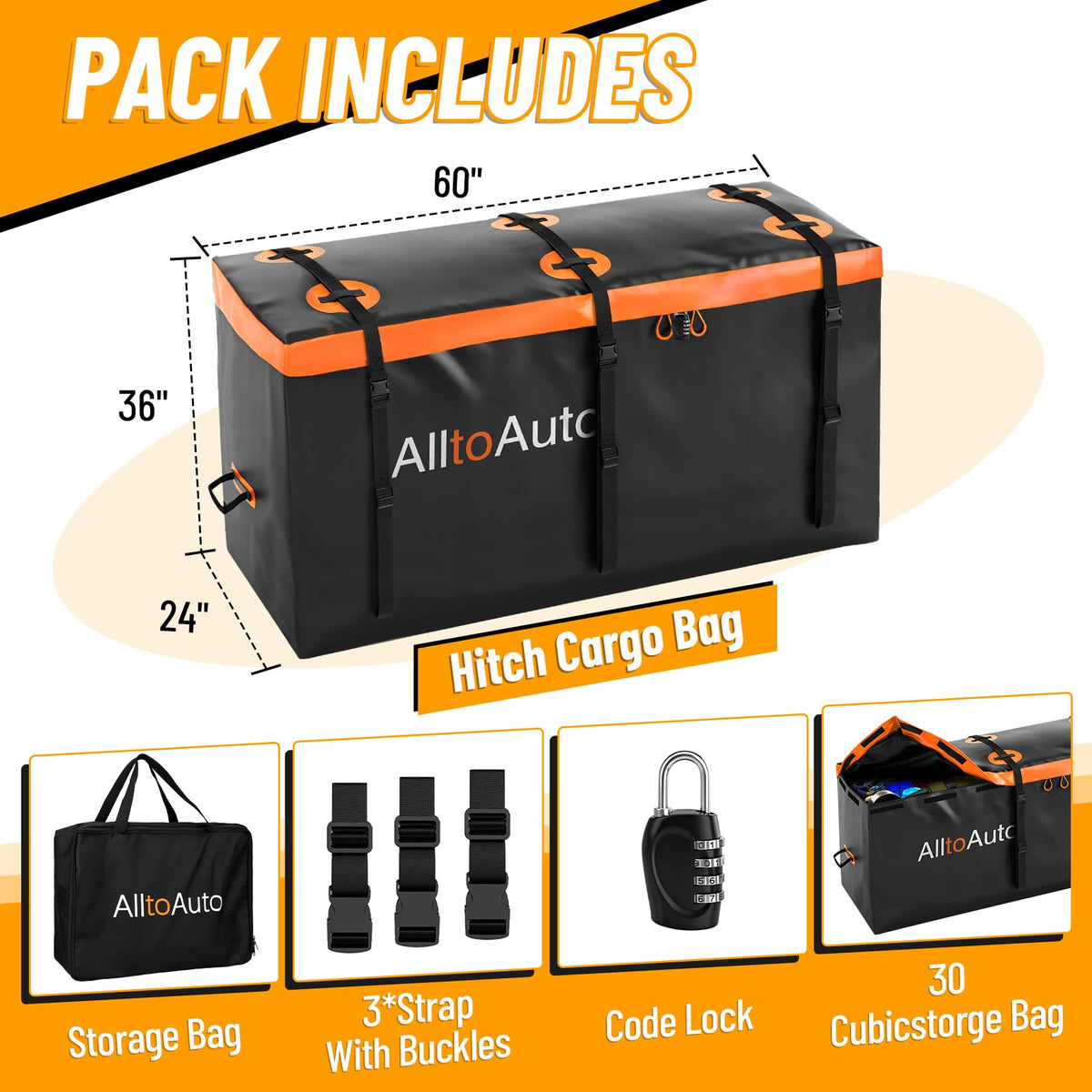 AlltoAuto packed with suitcases and camping gear to show internal capacity and organization