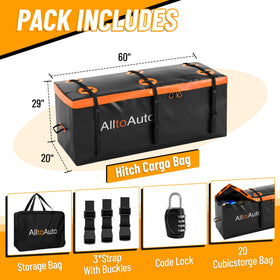 AlltoAuto packed with luggage illustrating 20 cu ft storage capacity