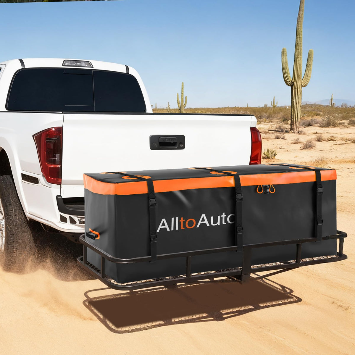 AlltoAuto next to car showing scale and practicality for road trips