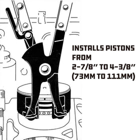Alltrade Powerbuilt in use compressing piston rings for safer piston installation