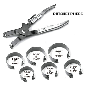 Alltrade Powerbuilt ratcheting pliers detail illustrating precise controlled compression