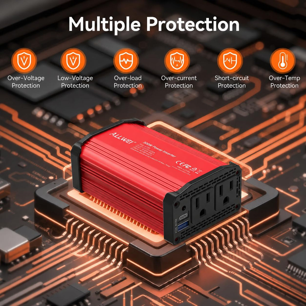 ALLWEI aluminum housing texture showcasing durability and improved heat dissipation