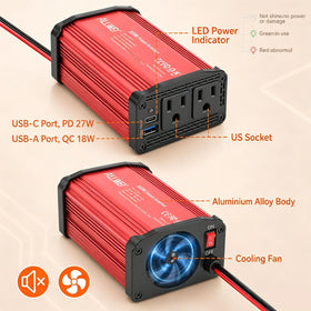 ALLWEI closeup of USB-C PD and USB-A ports for fast phone and tablet charging