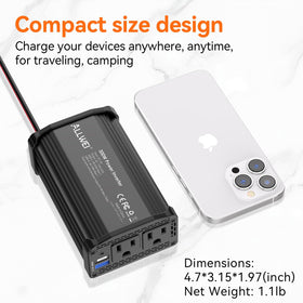 ALLWEI plugged into cigarette lighter demonstrating easy in-car installation