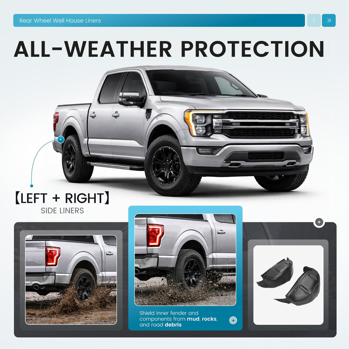 ALMULOO liner edge aligned to factory clip points for accurate OEM-compatible fitment