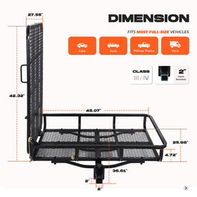 ALMULOO folding ramp with lawn mower loading smoothly for safer transport