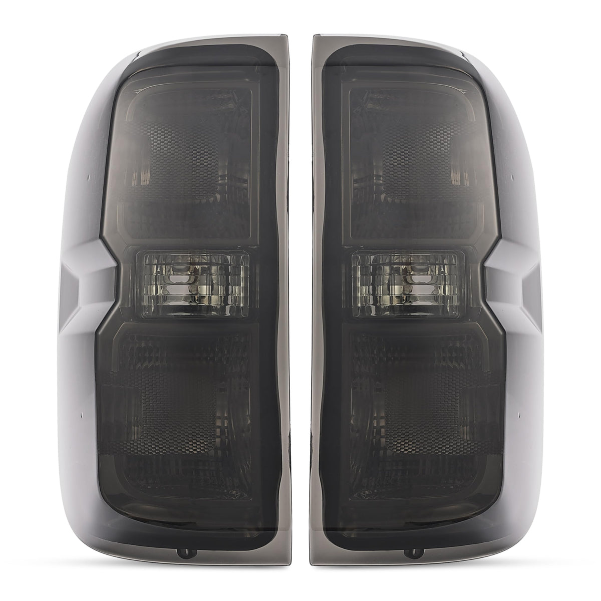 ALMULOO front view of both tail light assemblies showing fit and style benefit