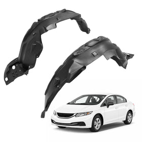 ALMULOO front view of fender liners showing fit and coverage benefit