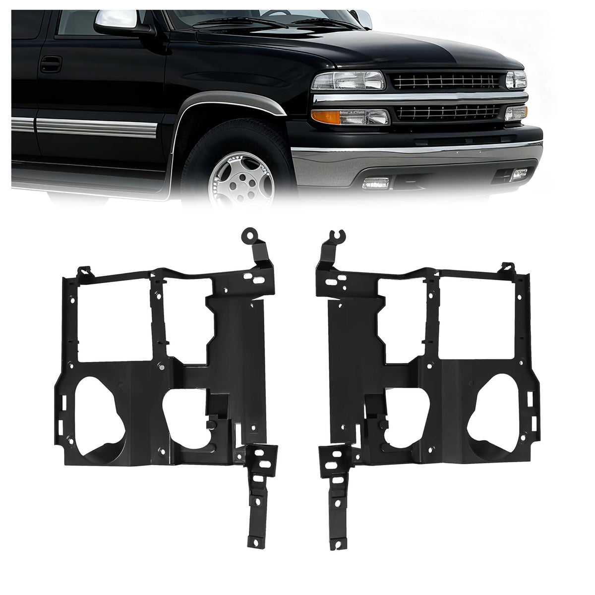 ALMULOO front view of both black brackets showing fit and durability