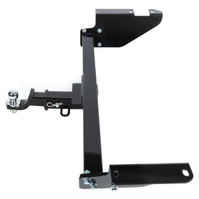 ALMULOO front view receiver showing hitch opening and fitment benefit