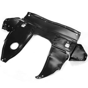 ALMULOO front view of splash shield showing fit and protection