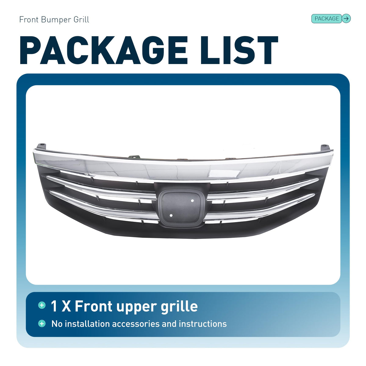 ALMULOO grille mounting points detail illustrating easy bolt-in installation