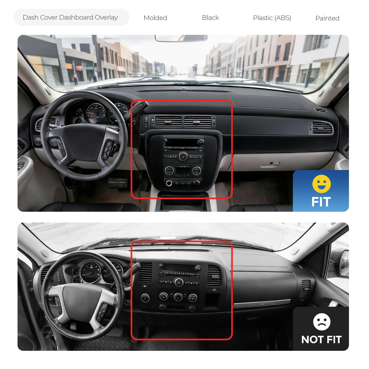 ALMULOO mounting accessories layout showing included tape and hardware benefits