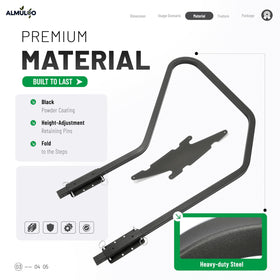 ALMULOO mounting hardware laid out for easy bolt-on installation