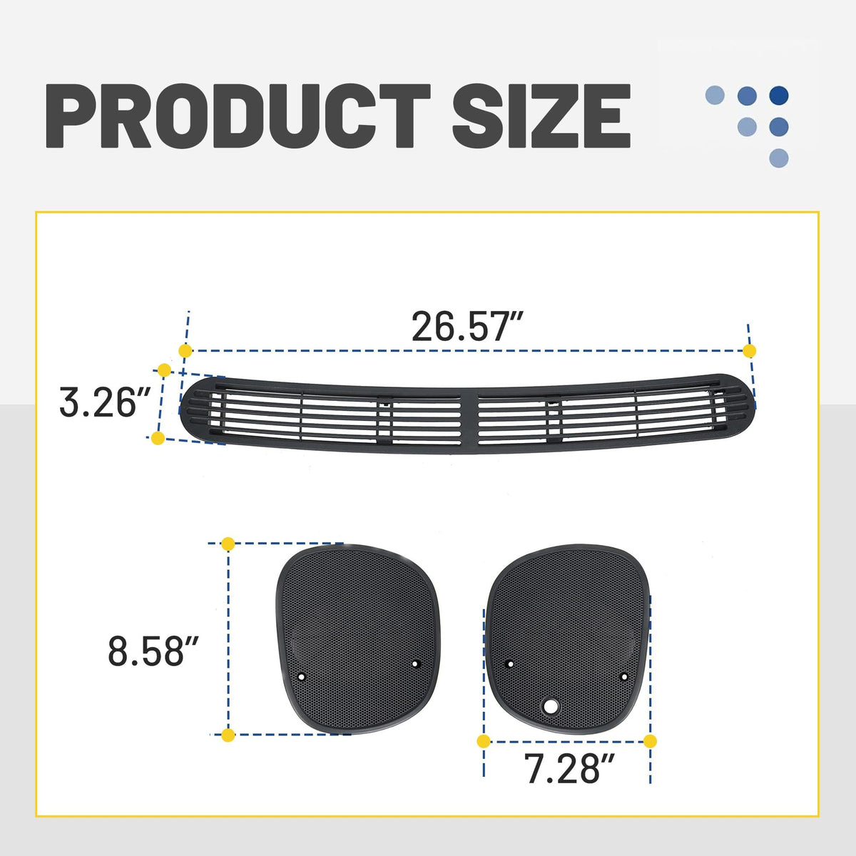 ALMULOO side profile of clips ensuring secure OEM-style fit