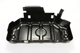 ALMULOO skid plate powder-coat texture showing corrosion-resistant finish benefit