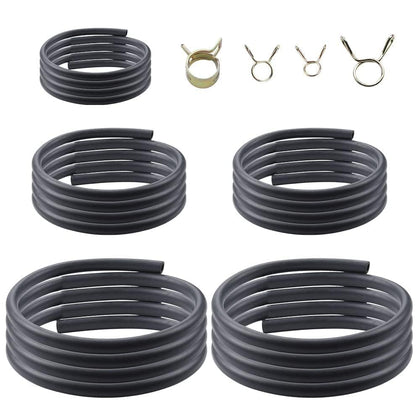 AloneGoer front packaging showing five fuel hose sizes and included clamps for easy repairs