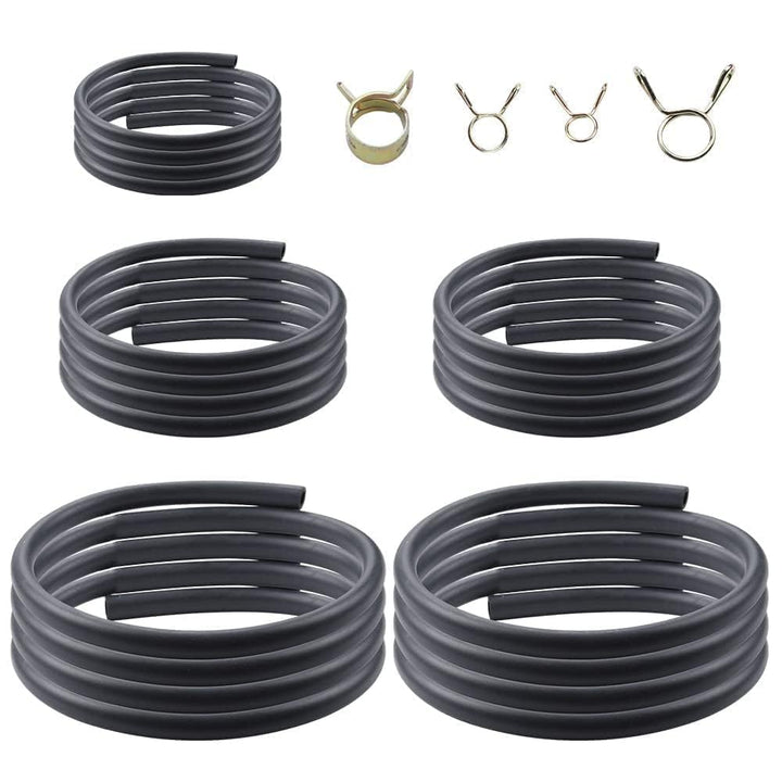 AloneGoer front packaging showing five fuel hose sizes and included clamps for easy repairs