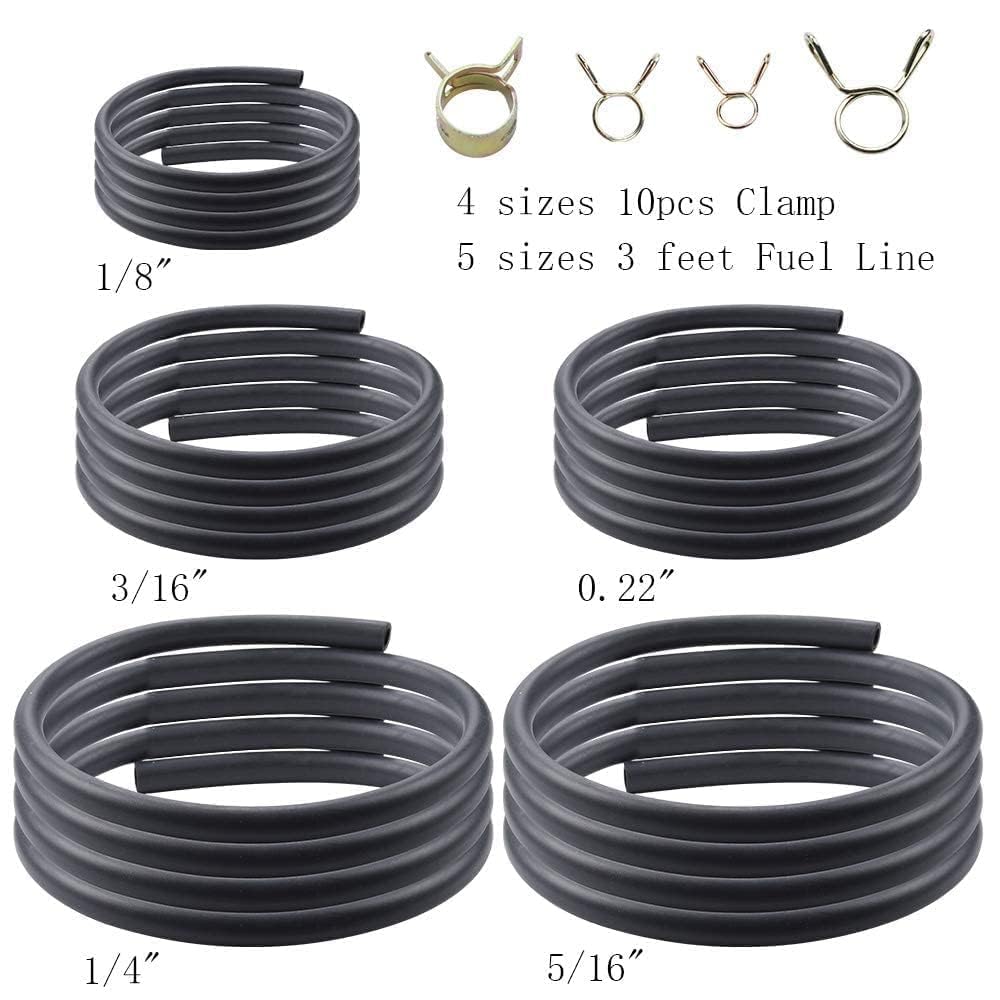 Close-up of AloneGoer hose diameters labeled to match fittings for accurate selection