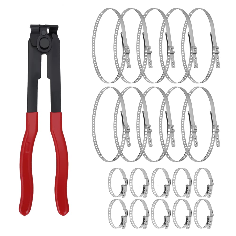 Alpha Rider pliers and 20 clamps front view showing kit benefits