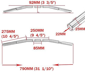 Alpha Rider clamp detail with dimples for secure fit and anti-slip benefit