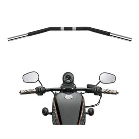 Alpha Rider handlebar front view showing whole drag bar and matte finish for clean styling