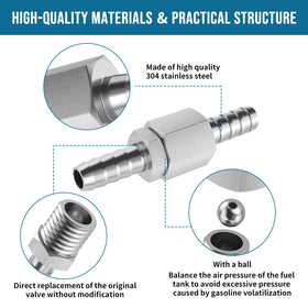 Alpha Rider valve in hand scale demonstrating compact size and easy install