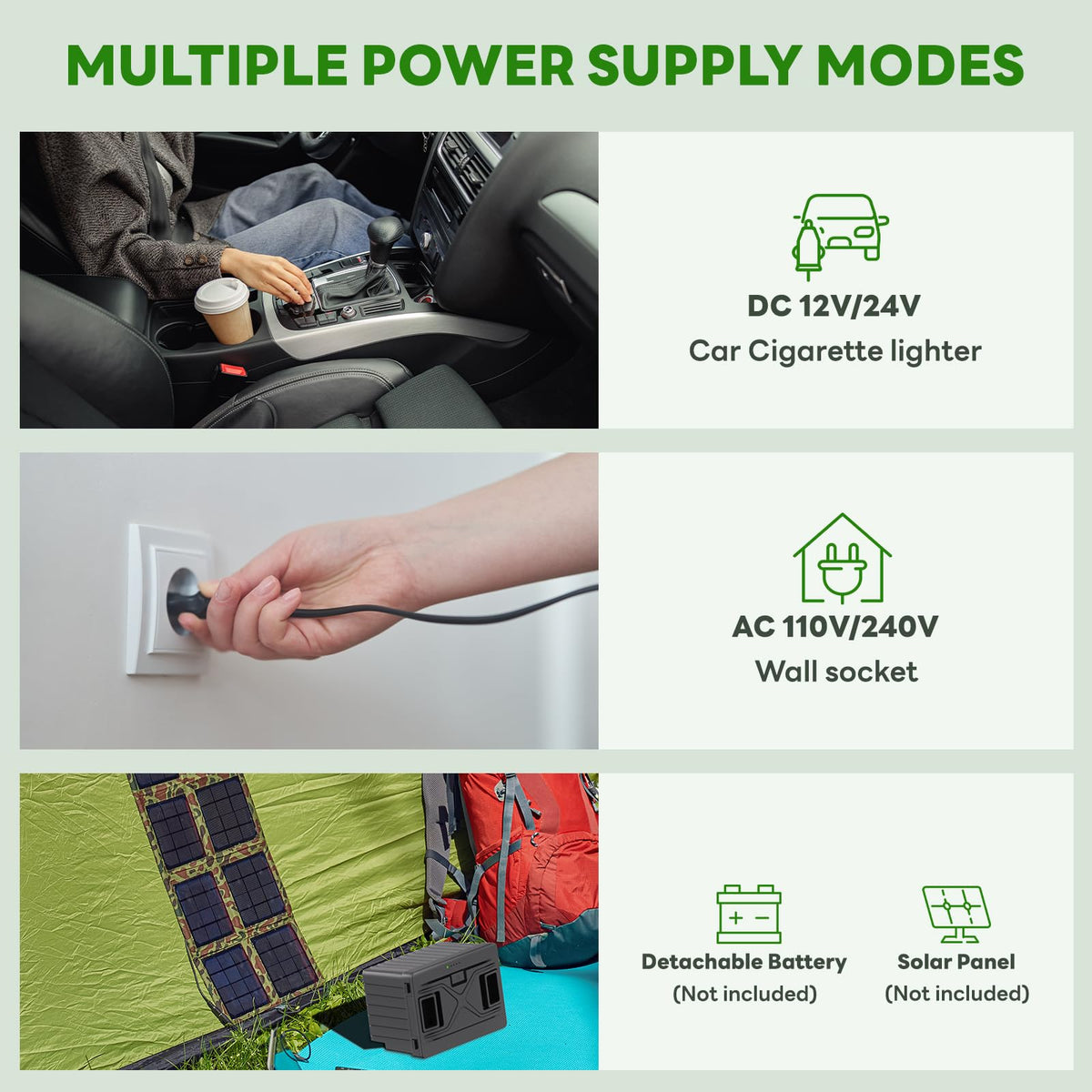 Alpicool rugged wheels and retractable handle for easier transport across terrain
