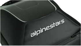 Alpinestars rain cover deployed protecting backpack contents in wet weather
