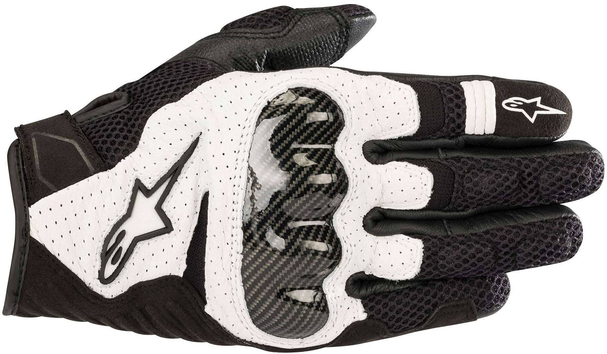 Alpinestars SMX-1 Air V2 front view showing ventilated mesh and leather for cool protection