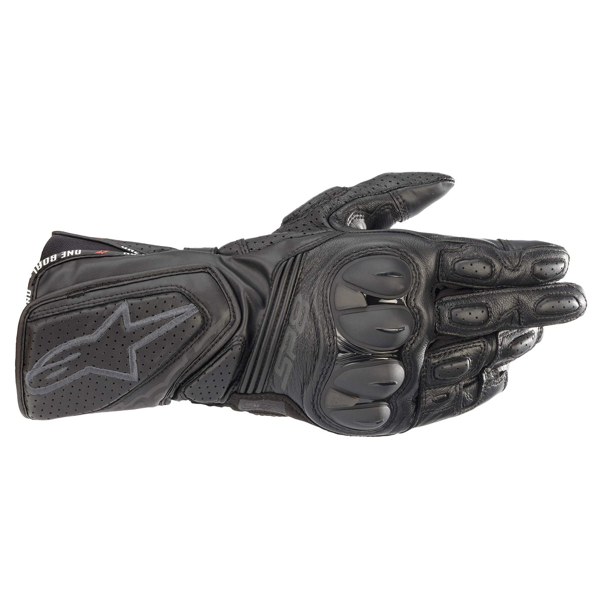 Alpinestars SP-8 V3 front gauntlet view showing secure cuff and protective profile