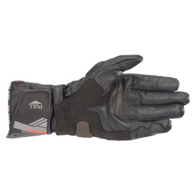 Alpinestars SP-8 V3 close-up of palm and knuckle protection highlighting reinforced padding and impact shield
