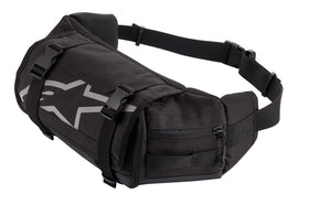 Alpinestars front view showing pack shape and pockets for organized storage